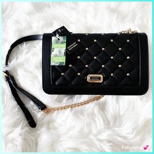 Badgley Mischka Quilted Crossbody Studded Bag